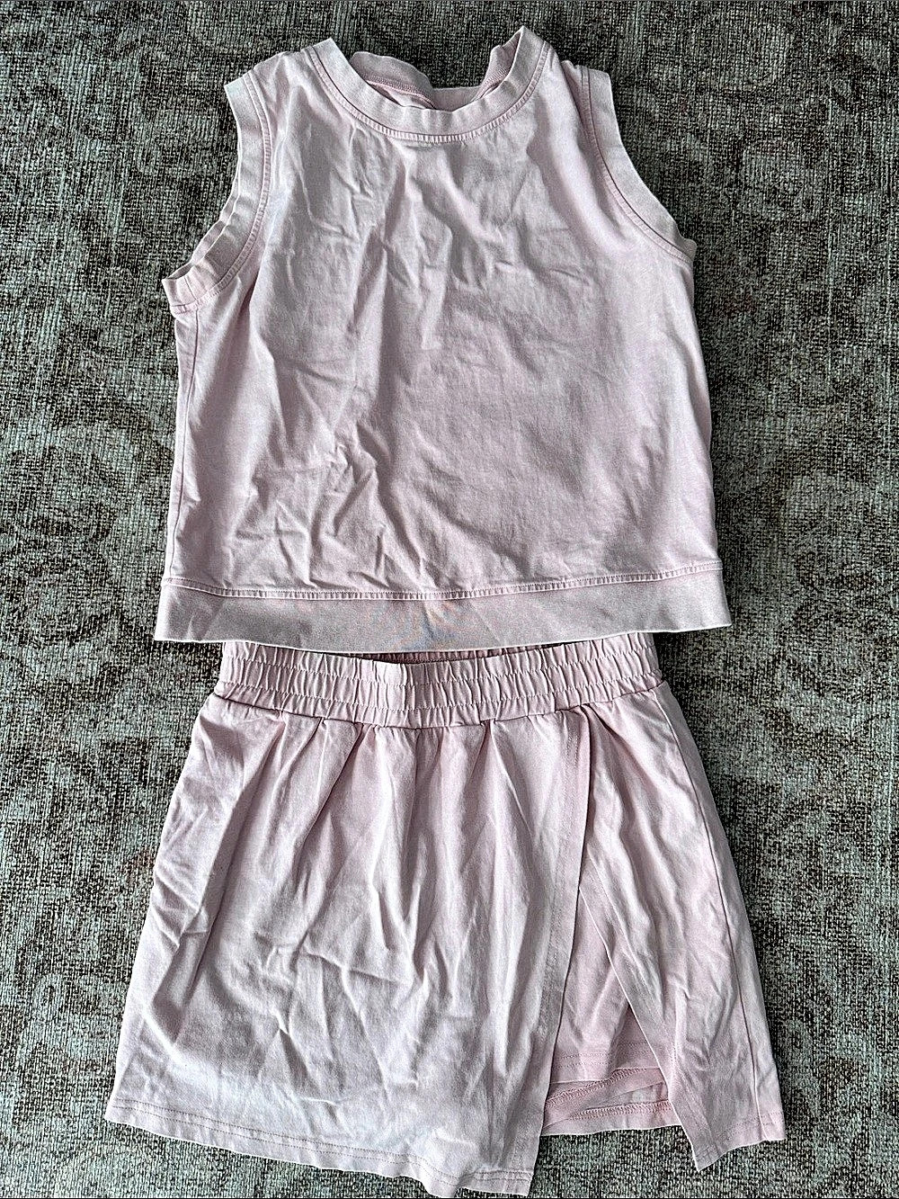 Pink Sleeveless Top and Skort Matching Set Like New
